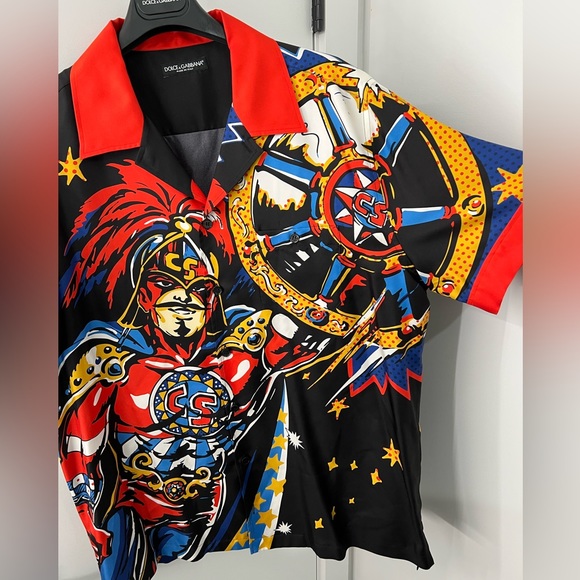 Dolce & Gabbana Silk Super Hero Shirt - Worn once it41 - Picture 2 of 5